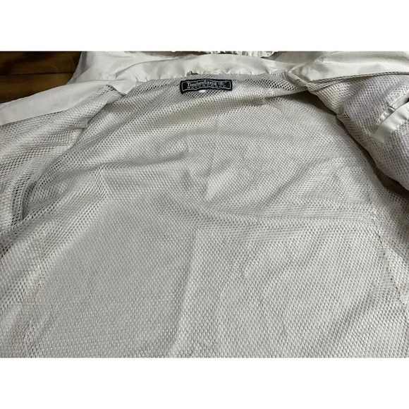 Men's Vintage TIMBERLAND Performance Waterproof Jacket Coat Beige Small/Medium - Picture 8 of 10